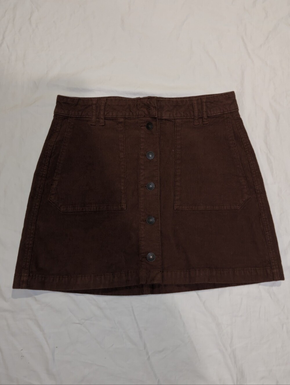 American Eagle Outfitters Brown Button-Front Mini Skirt
